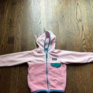Patagonia Kids Pink and Blue Hoodie